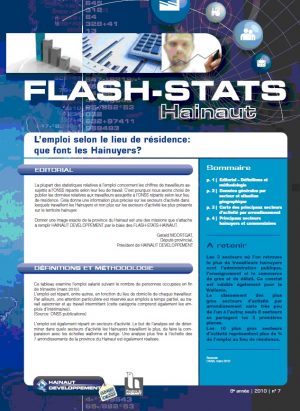 Flash-stats-Hainaut 2010/07 - L'emploi selon le lieu de résidence, que font les Hainuyers?