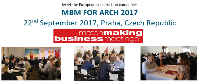 Rencontres d'affaires gratuites lors de la 28e édition du Salon de la Construction FOR ARCH 2017 - Prague, République tchèque
