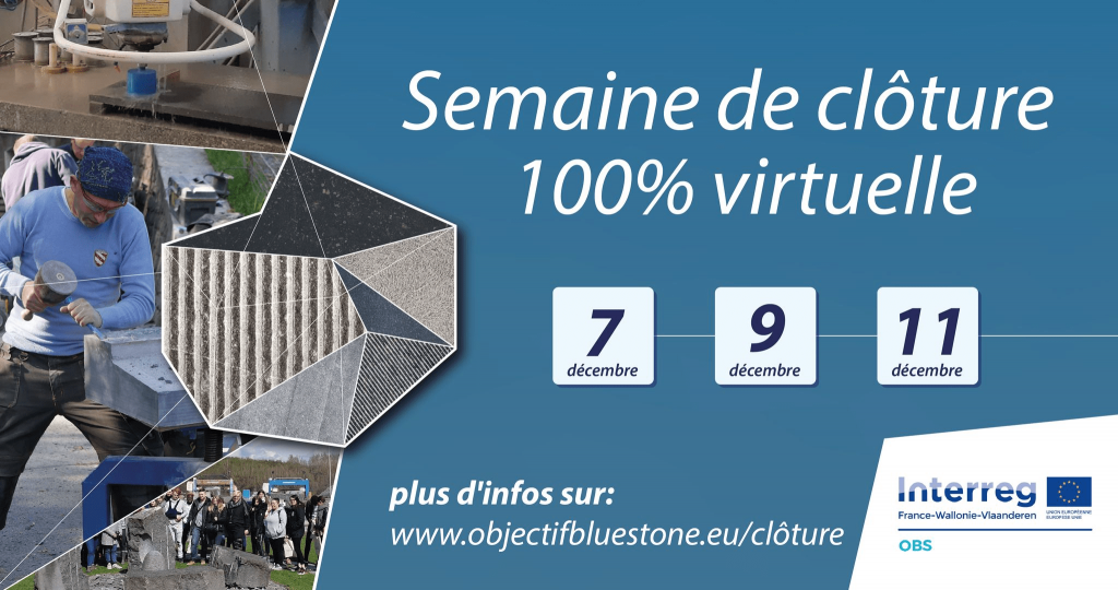 Semaine de clôture du projet Objectif Blue Stone 100 % virtuelle - Former aux savoir-faire et métiers de la pierre