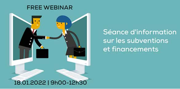 Webinaire consacré aux subventions et financements en Wallonie, en Flandre et, en France