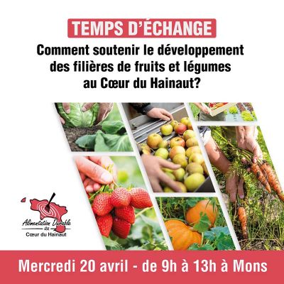 Comment soutenir le développement des filières de fruits et légumes au Cœur du Hainaut?
