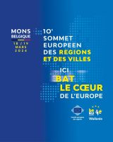 Sommet européen des Régions et des Villes à Mons les 18 et 19 mars