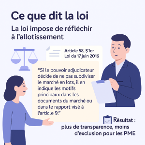 la loi impose de réfléchir à l'allotissement