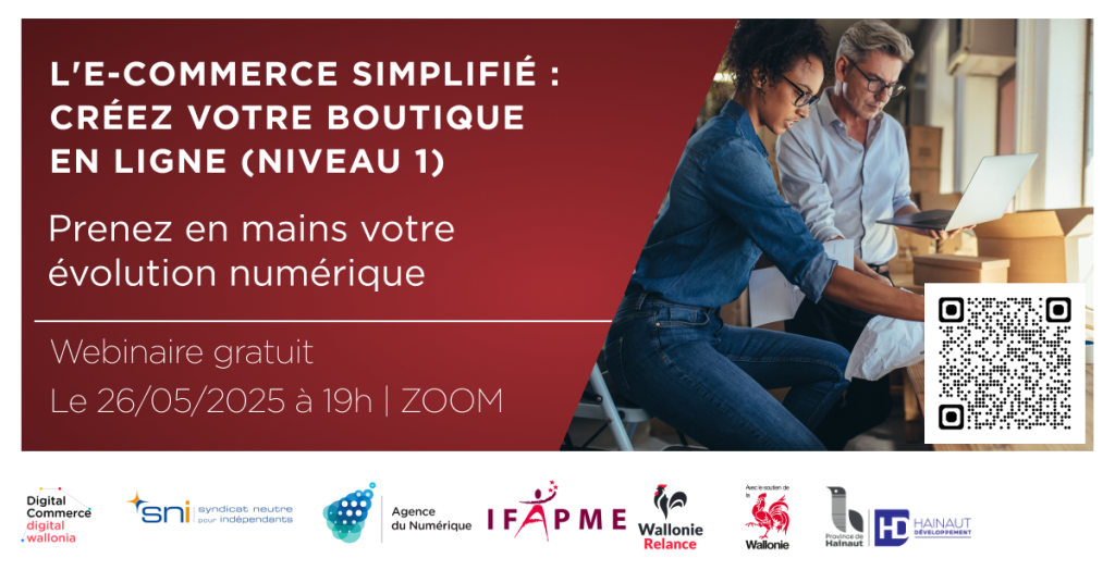 Webinaire "L'e-commerce simplifié: créez votre boutique en ligne (niveau 1)"
