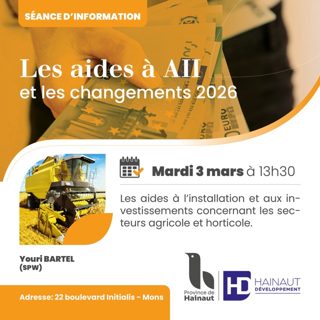 Les aides AII (Aides à l’Installation et aux Investissements) les changements 2026