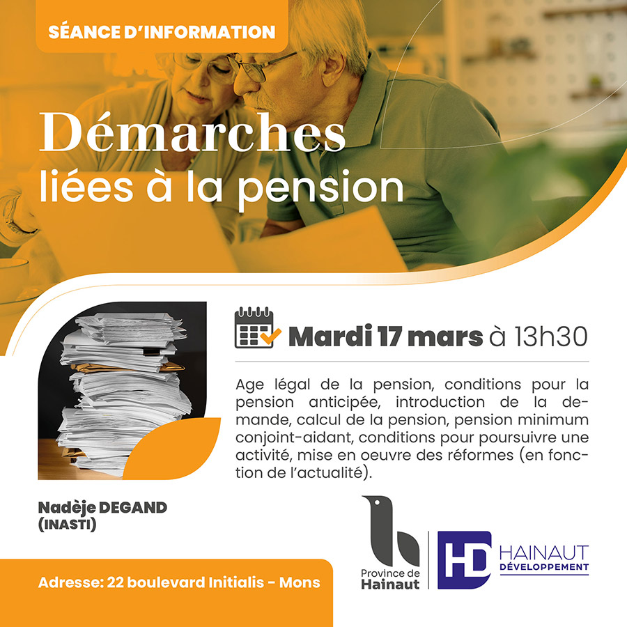 Séance d'information pour les agriculteurs sur vos démarches liées à votre pension