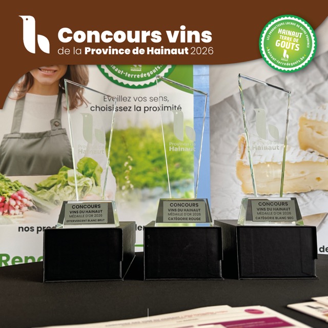 Vin_2026-trophee Trophées remis aux lauréats du concours des vins du Hainaut 2026